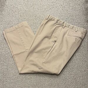 Lands' End Men's Tan Khaki Chinos, Traditional Fit